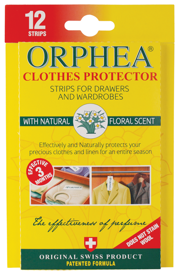 Orphea Anti Moth Strips for Wardrobes Drawers Shelves - Floral Scent (12  pack)