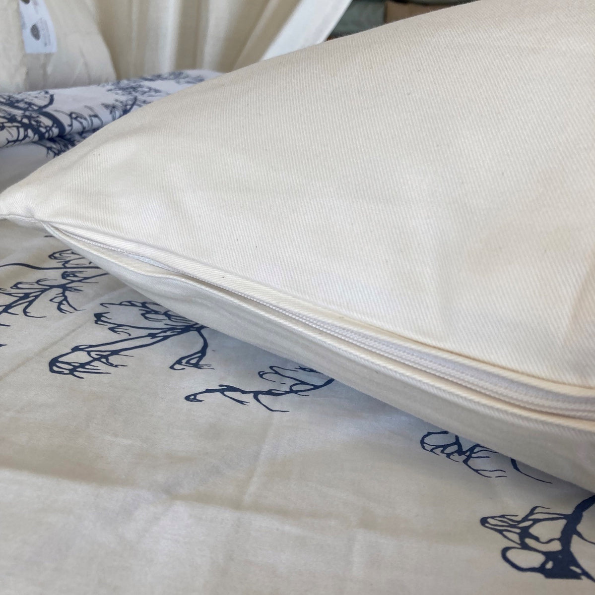 'Denim' Pillow Protector/Case Natural Blessed Earth