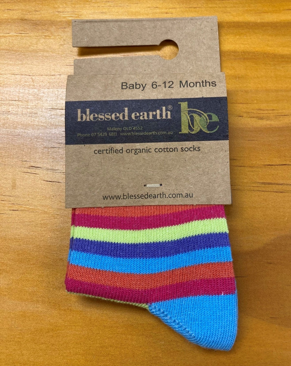 Baby Stripe Socks 612 months Blessed Earth