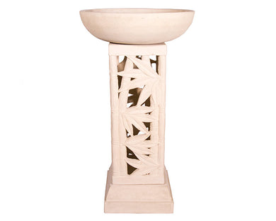 Bowl with bamboo carved pedestal