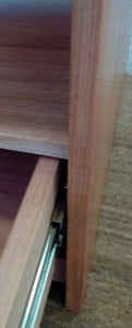 Natural Timber Shelved Cabinet with Drawer