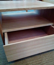 Load image into Gallery viewer, Natural Timber Shelved Cabinet with Drawer