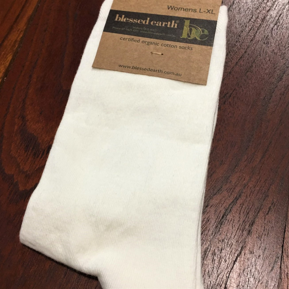 Ladies Ecru Sock in organic cotton Blessed Earth