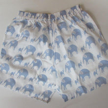 Load image into Gallery viewer, Childrens Short - in blue Elephants