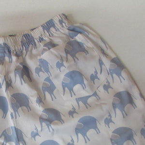 Childrens Short - in blue Elephants