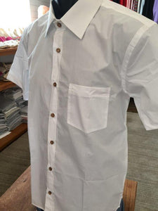 Mens Short Sleeve Shirt in White