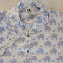 Load image into Gallery viewer, Ladies  Short Sleeve Pyjamas Tops in Simple luxury Elephants