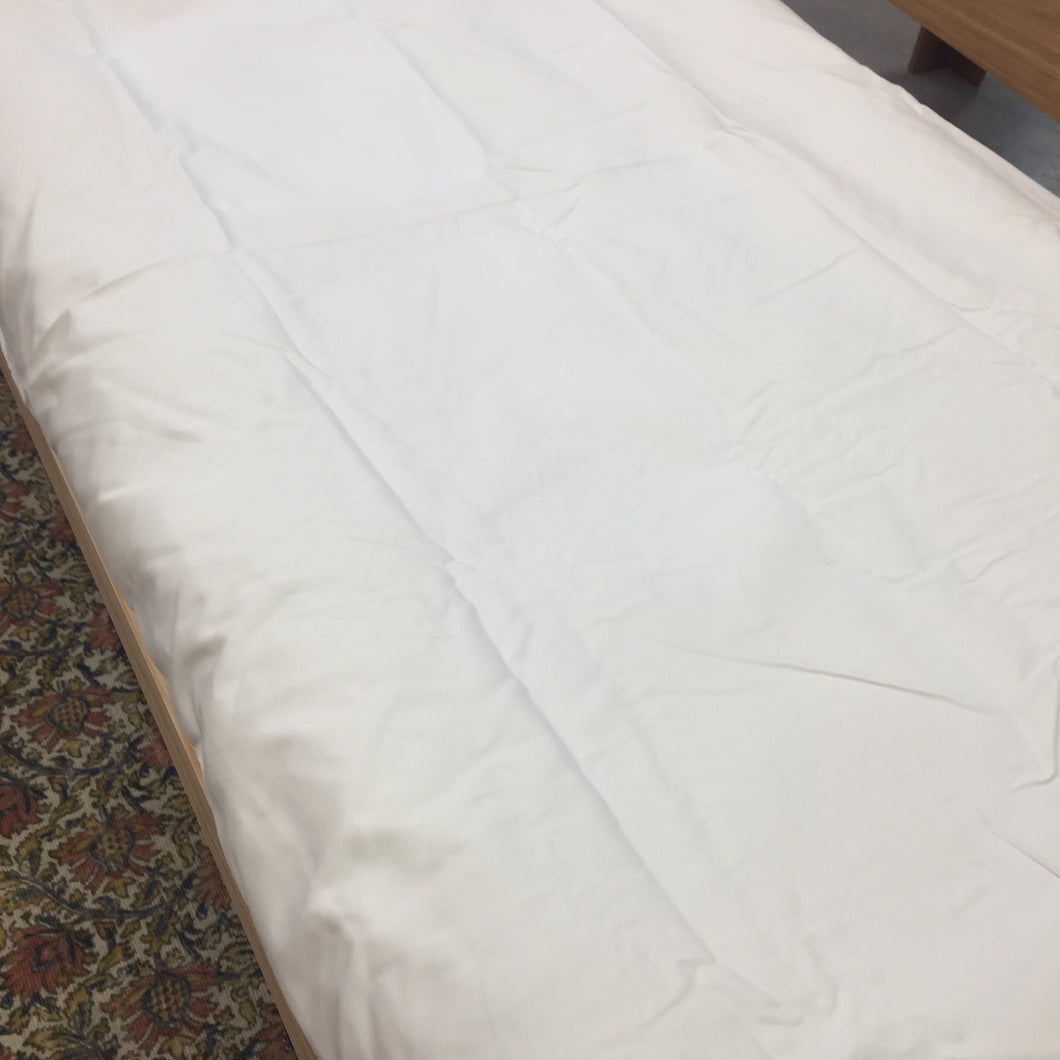 'Denim' Fitted Sheet/Mattress Protector in Natural