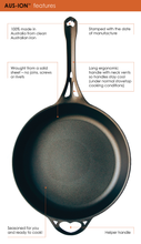 Load image into Gallery viewer, Aus-ion Quenched by Solidteknics 18cm Iron Skillet