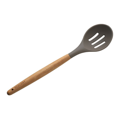 Provisions Acacia wood and silicon slotted spoon