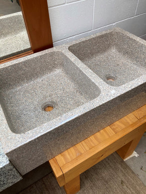 yellow granite dual sink