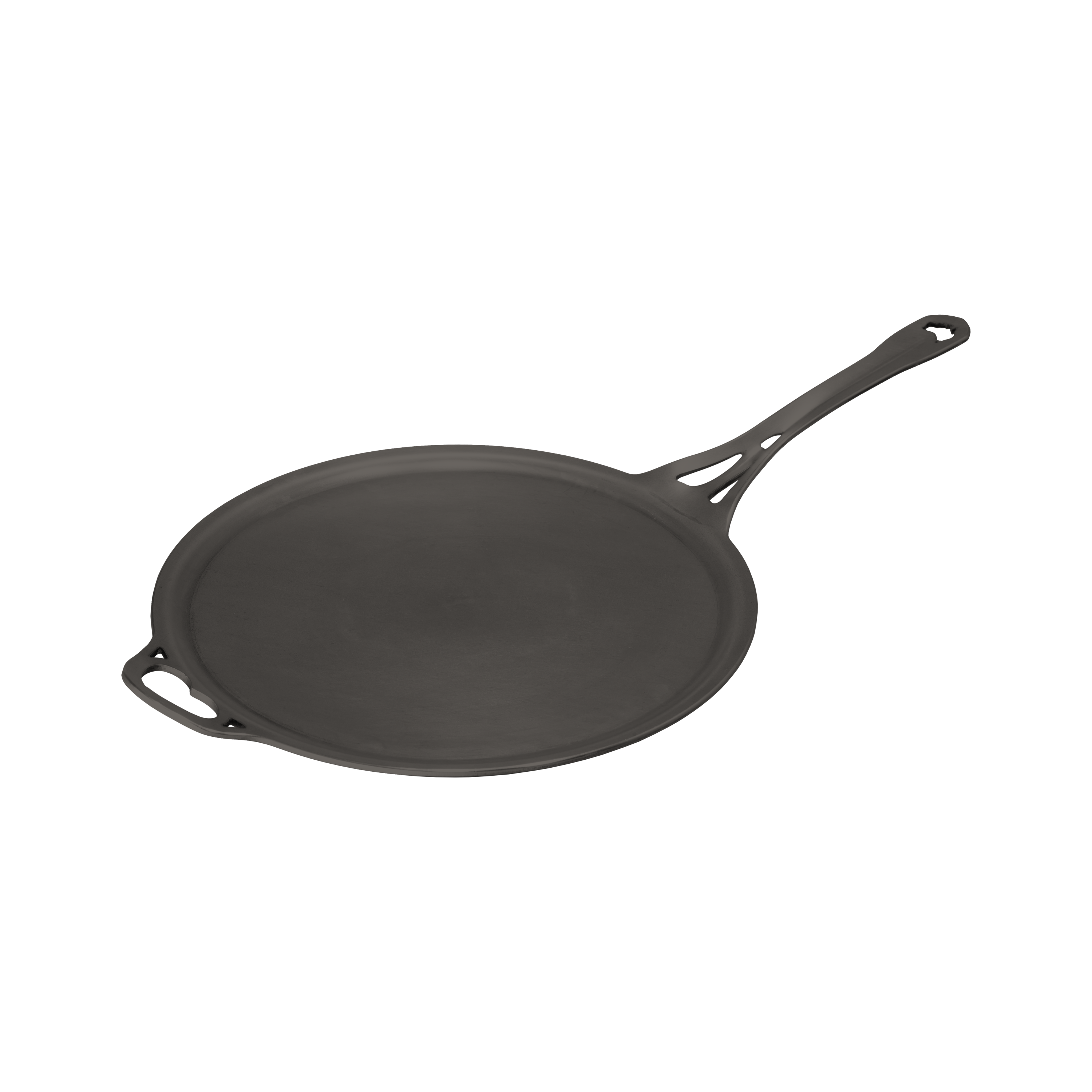 Seasoned 11 US-ION wrought iron flat skillet/crepe pan/griddle —  SOLIDteknics USA