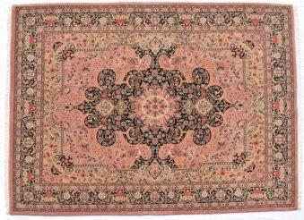 Certified organic Persian Style Hand-knotted Wool Rug 253x316cm 
