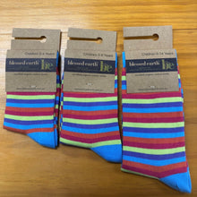 Load image into Gallery viewer, Childrens Organic Cotton Stripe Socks