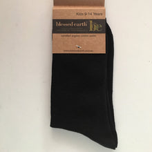 Load image into Gallery viewer, Childrens Organic Cotton Socks - Black