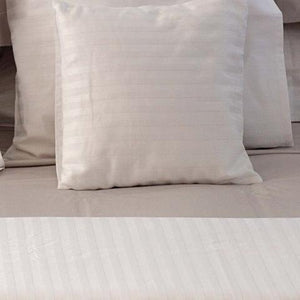 Hotel White Sateen Stripe Quilt Cover Set