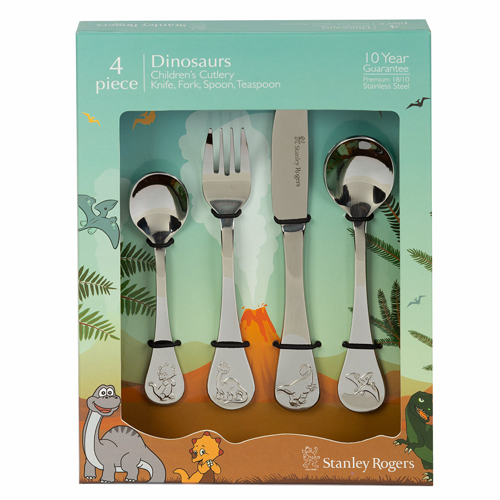 Cutlery -4 piece kids set -  Dinosaurs
