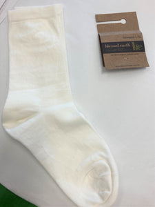 Ladies Ecru Sock in organic cotton