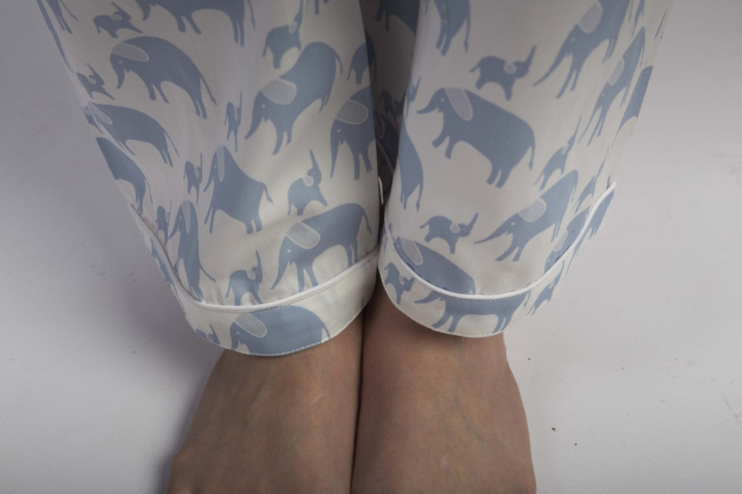 Ladies  Pyjamas Pants in Simple luxury Elephants
