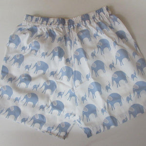 Childrens Short - in blue Elephants