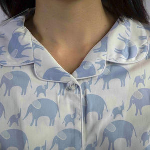 Ladies  Long Sleeve Pyjamas Tops in Simple luxury Elephants