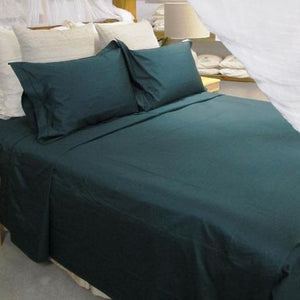 Magnificent Quilt Set in Emerald/Natural Reversible