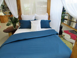 Simple Luxury Quilt Cover Set in Moroccan Blue