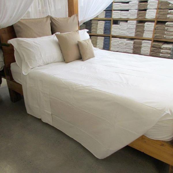 Hotel Quality Sheet Set in White Blessed Earth