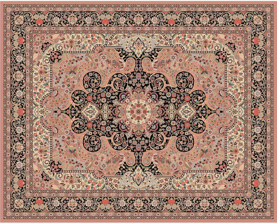 Certified organic Persian Style Hand-knotted Wool Rug 241x301cm 