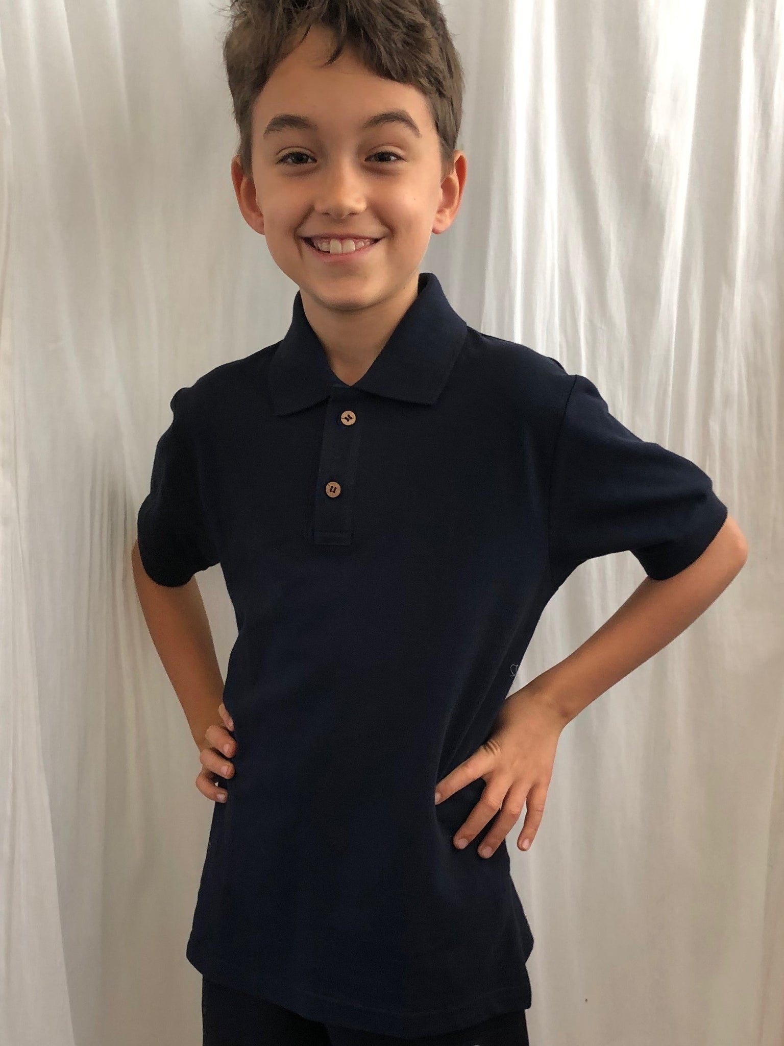 Childrens black polo sales shirt