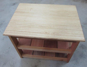 Natural Timber Shelved Cabinet