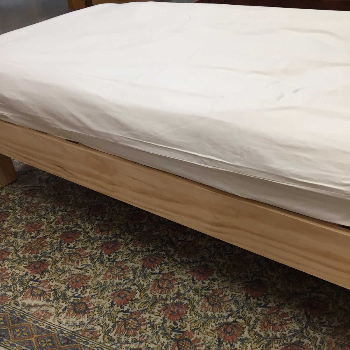 'Denim' Mattress Protector with Zip in Natural Blessed Earth