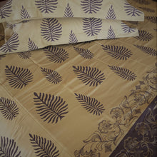 Load image into Gallery viewer, Simple Luxury Quilt Set in Gold/ Dusty Aubergine Paisley