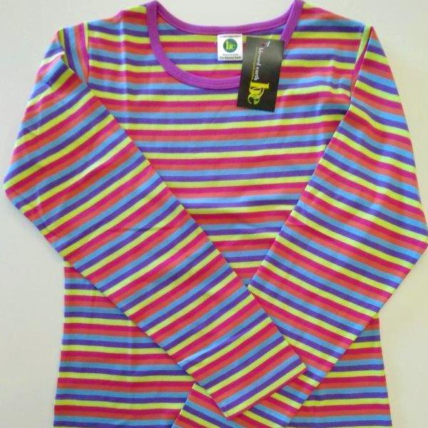 Ladies Long  sleeve Stripe crew