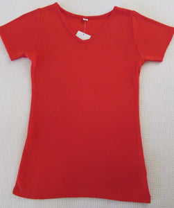 Ladies Short Sleeve Vee